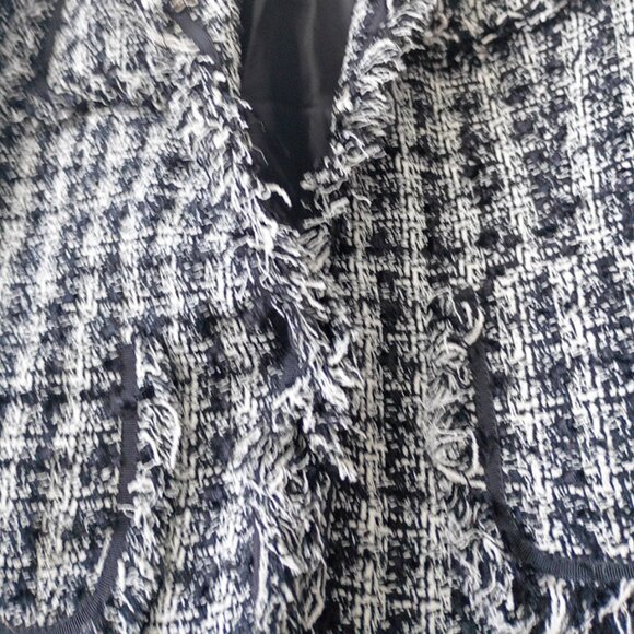 MOD'LAND PARIS Women's Black & White Elegant Tweed Blazer Size FR 38 US 6 - Picture 4 of 11